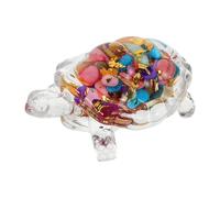 Healifty Natural Crystal Turtle Figurine Glass Sea Turtle Sculpture for Coastal Home Decor Desk Ornament Feng Shui Aquarium Accessories