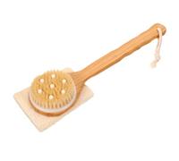 Healifty Natural Loofah Bath Handle Dual Sided Exfoliating Sponge for Deep Skin Cleaning Easy to Use Shower Tool for All Body Parts