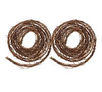 Healifty Natural Vine Branch Wreaths: 2 Pcs Holiday Hanging for DIY Christmas Craft Rattan Door Wall Wedding Decors Party