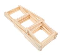 Healifty Natural Wooden Hamster Climbing Ladder 6pcs, Rat Cage Accessory and Sugar Glider Enrichment for Small Animals, Hamster Exploring and Rodent Climbing
