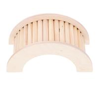 Healifty Natural Wooden Hamster Ladder with Climbing Ramp Multifunctional Small Animal Hideout Platform for Guinea Pig, Chinchilla, and Dwarf Hamster Cage