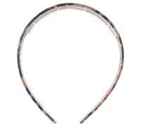 Healifty Non-slip Brown Acetate Plate Headband for Daily Wear, Patterned Hairband with Teeth, Charming and Delicate Style Hair Accessory for Face Cleaning and Shower Use