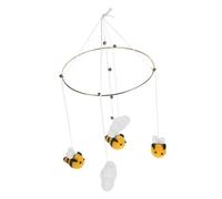 Healifty Nordic Style Knitting Craft Pendant Bee Cloud Hanging Decor for Indoor Scene Decoration Reusable Home Ornament with Delicate Handmade Details Suitable for Living Restaurant Bar