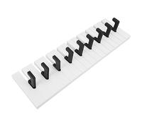 Healifty Nordic Style Wall Row Hook Piano Key Design for Home Entryway Sturdy Wall Mounted Coat Rack Organizer for Hats Belts Towels Decorative and Practical Storage