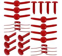 Healifty Office Decor 200pcs Mini Brads Small Metal Paper Fasteners Round Pastel Brads for DIY Art Crafting School Project Decorative Scrapbooking DIY Supplies 8 * 15mm Red Nail Embellishments