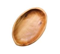 Healifty Oval Wood Fruit Tray Medium Smooth Edge Snack Plate for Restaurants Hotels Family Dinners Premium Solid Wood Food Display Dish for Candy Pastries