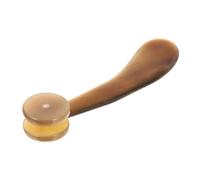 Healifty Ox Horn Massage Roller Comfortable to Hold and Easy to Carry Two Wheels and Scraping Plate Brown Random Color Portable Massaging Tool for Body Relaxation and Calf Massage