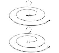 Healifty pack of 2 Spiral Sheet Hanger Rotating Laundry Drying Rack for Bed Sheets Blankets Quilts and Towels Round Space Saving Clothes Airer 16.54 X 15.75 X 0.39 in
