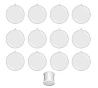Healifty Pack of 20 Christmas Baubles Large 8 cm Christmas Tree Fillable Baubles with Clear Line for Craft Decorations