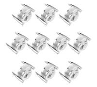 Healifty Perfume Plastic Trophy-shaped Bottle Lid Silver Spray Cap Replacement 10pcs with Burrfree Surface and Universal Compatibility for 15mm Glass Bottles for Professional Use