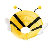 Healifty Pet Adjustable Yellow Bee Collar for Dogs and Cats, Breathable Lick-proof Soft Cone Neck Protector, Comfortable Post-surgery Protective Headwear M (5-10 Lbs)