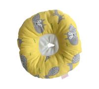Healifty Pet Elizabethan Collar Soft Fabric Surgery Collar for Cats and Kittens, Anti-lick Neck Cone with Yellow Fox Pattern, Size S for Post-surgery Wound Healing and Scratch Prevention