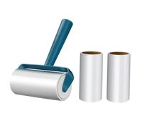 Healifty Pet Hair Lint Roller 4pcs Set with Handle and 3 Replacement Sticky Rolls, Portable Household Hair Removal Tool for Cat and Cleaning