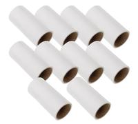 Healifty Pet Hair Removal Lint Roller Refills 10pcs 600 Sticky Sheets Large Sticky Paper Rolls for Clothes Carpets Car Seats Dog Cat Hair Remover White 10cm
