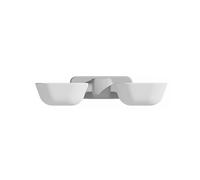 Healifty Pet Hanging Double Bowl Plastic Feeder Anti-tipping Cat and Dog Wall-mounted Bowl with Water and Food Holder for Puppies and Cats