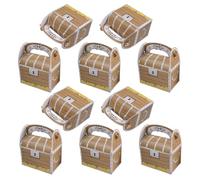 Healifty Pirate Theme Treasure Chest Party Favor Boxes Lightweight Paper Goodie Boxes 10pcs Compact Design for Costume Party and On-the-go Celebrations