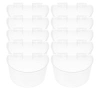 Healifty Plastic Bird Water Feeder 10Pcs Hanging Cups for Pigeon Cage Sturdy PP Material Feeding Supplies for Parrots and Birds