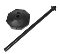 Healifty Plastic Crowd Barrier Stanchion with Base, Black Security Post for Restaurant and Supermarket Queue Management