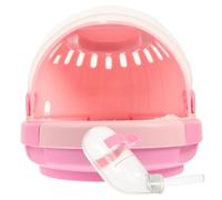 Healifty Plastic Hamster Travel Carrier Box for Small Pets for Walking and Public Transport