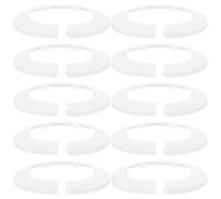 Healifty Plastic Radiator Pipe Collar Cover Compatible with Different Plumbing Systems for Indoor for Concealing Plumbing Heads 10pcs and Shower Flange White Radiator Pipe Collar