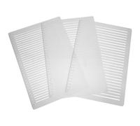 Healifty Plastic Straight Line Stencil Templates 3Pcs Drafting Grid Rulers for Professionals in Calligraphy and Classroom Writing