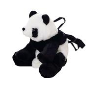 Healifty Plush Panda Backpack, Large Capacity Black and White Animal Bag, Soft Adorable Bag Suitable for School and Travel, 36cm X 22cm Plush Storage Organizer