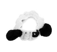 Healifty Plush Steering Wheel Cover Panda Ears Fuzzy Warm Winter Car Decor Soft Plush Steering Protector for Cold Weather