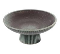 Healifty Porcelain Fruit Serving Tray Vintage Style High Pedestal Design Ceramic Material Elegant Snack Plate for Kitchen Counter Home Dining and Entertaining