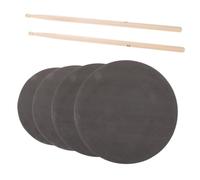 Healifty Portable Drum Practice Pad Kit with Drumsticks Quiet Mute Pads Set for Silent Practice in Multiple