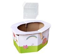 Healifty Portable Foldable Travel Potty Seat Compact and Lightweight with Paper Toilet Travel Closestool with Bags for Outdoor in Car Use