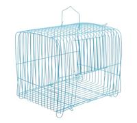 Healifty Portable Medium Wire Bird Travel Carrier Cage for Parakeets and Small Pets with Blue Semi-circular Frame, Comfortable Metal Parrot Cage for Outdoor Use and Transport