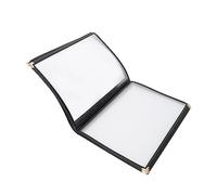 Healifty Portable Menu Cover Recipe Book Cover for Restaurants Cafes and Bars Flexible PVC Protective Menu Sleeve Pages Oilproof and Stain Resistant
