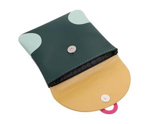 Healifty Portable Sanitary Pad Holder Small Diaper Bag in Green Pu Material Lightweight Design for Travel and Everyday Use Maintaining Personal Privacy