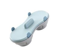 Healifty Portable Small Microwave Egg Steamer Bowl Sky-blue Non-stick Steamed Egg Cooker Mold with Two Compartments Lightweight and Microwave Safe Kitchen Gadget