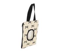 Healifty Portable Wipes Case with Playful Ribbon Bow Pattern Lightweight Travel Dispenser for Stroller Compact Tissue Holder for Outdoor Use
