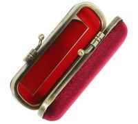 Healifty Portable Women S Lipstick Case with Mirror Flannelette Surface Elegant Finish Single Lipstick Holder for Travel and Daily Use Small Storage Box for Cosmetics and Accessories