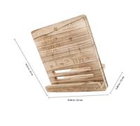 Healifty Portable Wood Music Sheet Stand for Reading Music Score Cookbook Holder, Foldable Lightweight Desktop Book Organizer for Students and Professionals