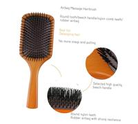 Healifty Portable Wooden Paddle Brush for Scalp Massage with Airbag Nylon Pins Detangling Comb for Women and Men Ergonomic Handle Lightweight Design for Comfortable Hair Styling and