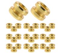 Healifty Precision Diameter Metal Acoustic Guitar Beads for String 50pcs Guitars with 2mm Hole and 1mm Groove Width Sturdy Golden Beaded Tail Components for Stage Shows