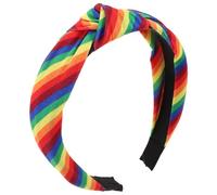 Healifty Pride Headband Women Rainbow Knot Headband with Soft Fabric and Secure Hold for Girls Stylish Fashion Hair Accessory for Indoor and Outdoor Use