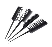 Healifty Professional Hair Coloring Comb Set 4pcs Hair Tint and Highlights Styling Tools Black for Salon Home Hairdressing