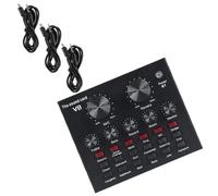 Healifty Professional Live Sound Card Mixer with Intelligent Noise Reduction Chip Condenser Microphone Kit for Streaming Singing Recording and Voice Effects