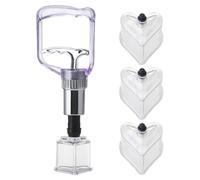 Healifty Professional PC Vacuum Massager Cupping Body with Kit 5pcs Manual Cupping Therapy Pump Set Made Sturdy Material at Practical to Use for Body Care and Increasing Flow Home