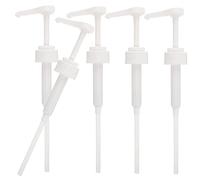 Healifty Pump Dispenser for Syrup and Jam Bottles, 10cc Reusable Hand Pump Replacement, Food-grade Plastic, Suitable for Kitchen Oil and Beverage Bottles, 5pcs