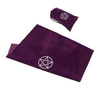 Healifty Purple Tarot Divination Desk Cloth Prop Made of Supple Lint Material, 50cm X 50cm, Creates A Mysterious Atmosphere for Tarot Game Accessories and Spiritual Astrology Use