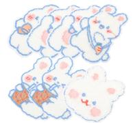 Healifty Rabbit Embroidered Patches Multifunction Sewing Patches Decorative Fabric Appliques for Clothes Repair and DIY Crafts Cartoon Style 8Pcs Suitable for Home Sewing and Clothing