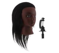 Healifty Real Human Hair Mannequin Head for Hairdressing Cosmetology Training Styling and Coloring Practice Female Model Head for Hairstylist Practice