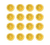 Healifty Realistic Fake Artificial Lemon Limes Slice Mini Small Fruit Decoration Plastic Simulation Lemon Slice for Decor Craft 30pcs