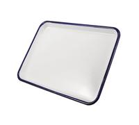 Healifty Rectangular Enamel Bake Pan Non Stick Oven Safe Roasting Tray Multi Functional Baking Dish for Bread Fruits Desserts Refrigerator and Freezer Use