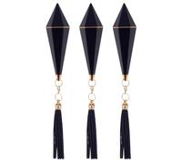 Healifty Refillable Lip Gloss Bottles Compact and Reusable Plastic Tubes 3pcs with Tassel for Cosmetics and Lip Balm, for Travel and Home Use
